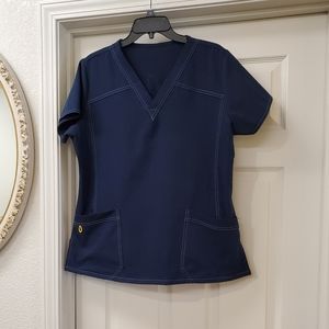 wonderwink short sleeve ladies blouse size small